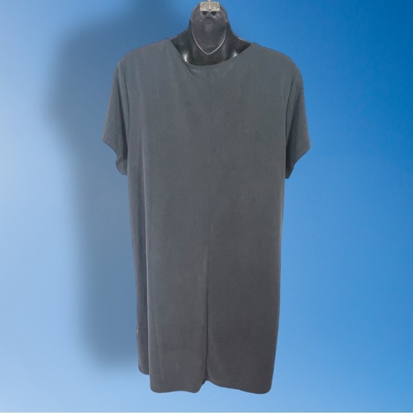 Tahari T-shirt Dress with Pockets Charcoal Grey Size X-Large - Picture 10 of 14